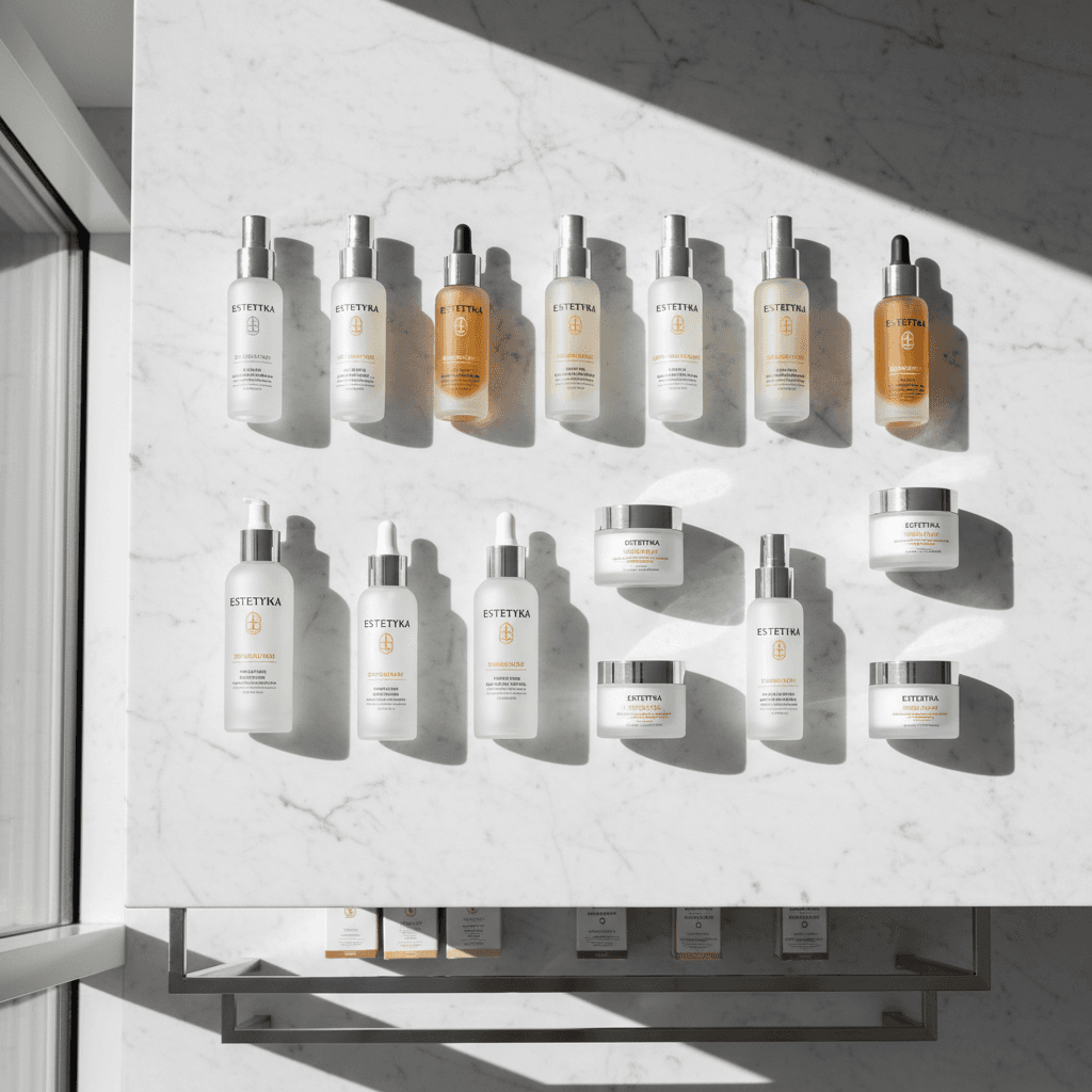 Premium skincare products used at ESTETYKA salon Kielce